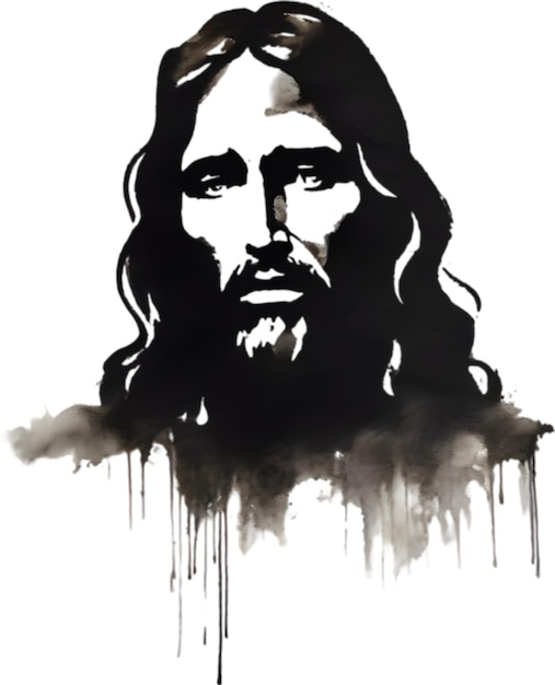 PSD watercolor painting of jesus christ in an impressionist style