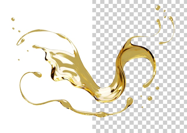 A watercolor painting of a liquid gold liquid.