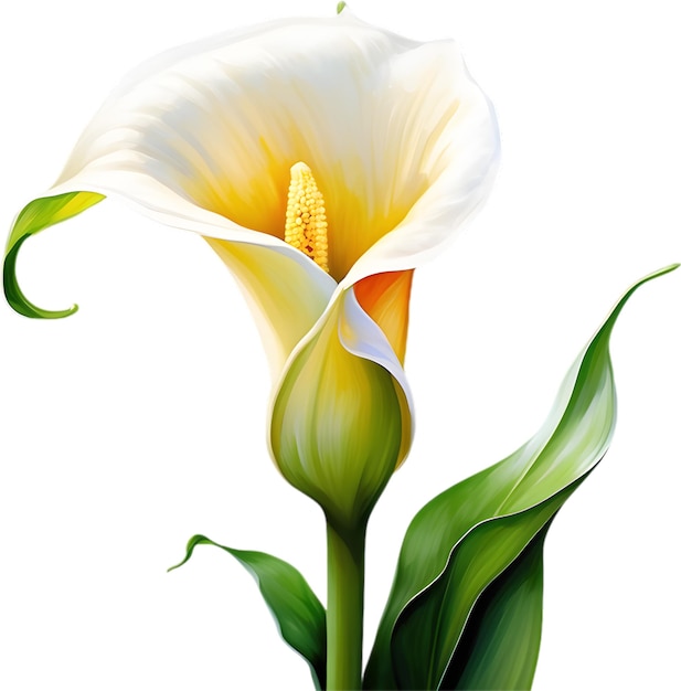 PSD Акварель цветка калла-лилии