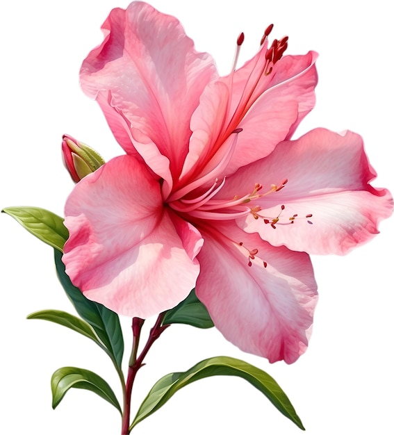 아자레아 꽃 의 수채화 그림
