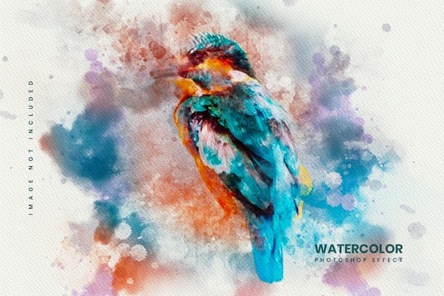 Watercolor painting photo effect