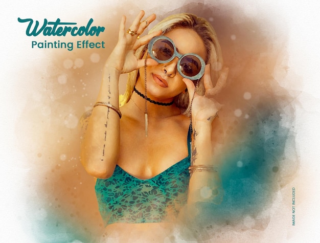 Watercolor painting photo effect