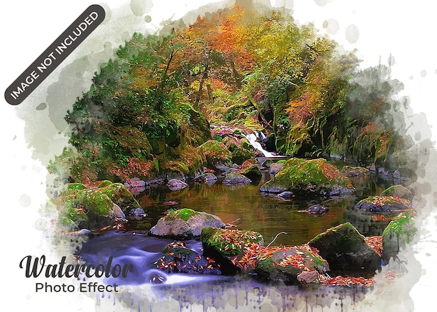 Watercolor painting photo effect