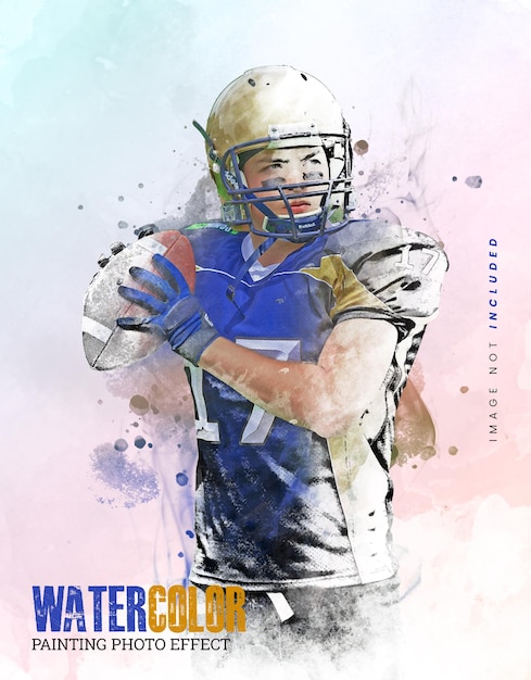 Watercolor painting photoshop effect