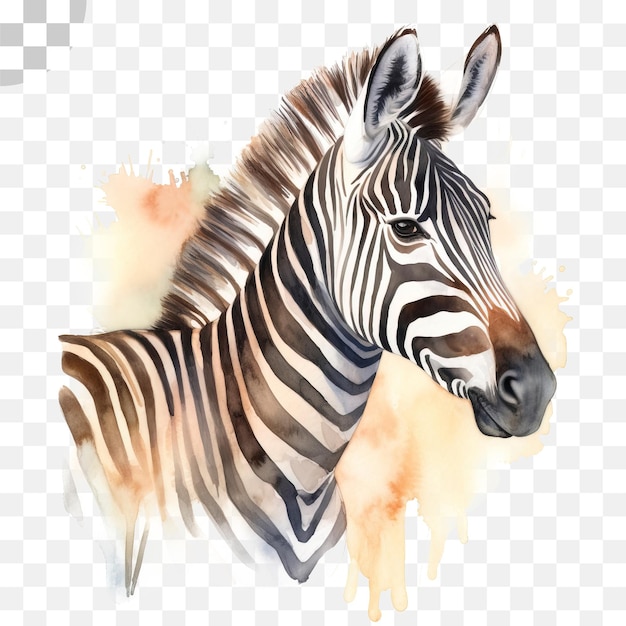 PSD un dipinto ad acquerello di una zebra, download png hd