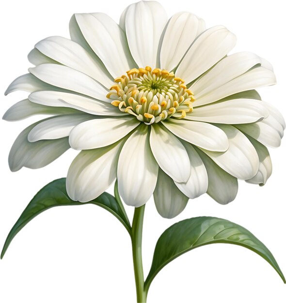 PSD dipinto ad acquerello di un fiore di zinnia