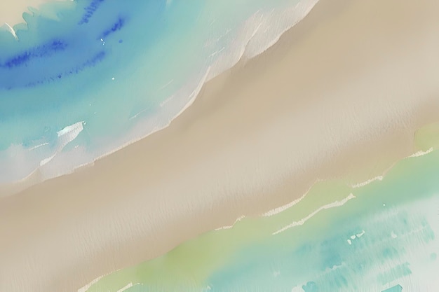 PSD watercolor paintings of beautiful beaches and islands