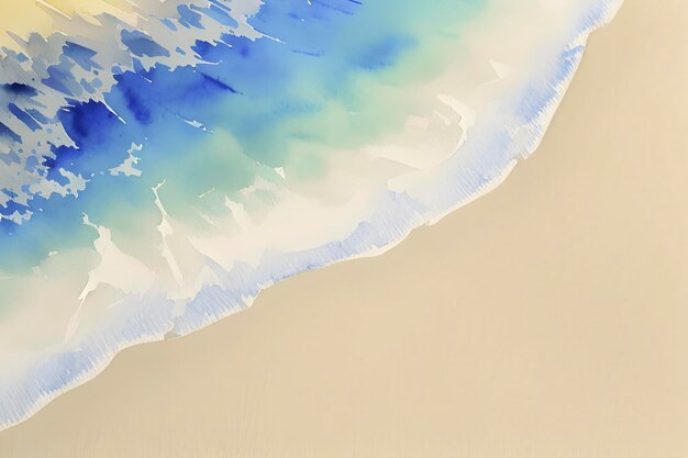 PSD watercolor paintings of beautiful beaches and islands