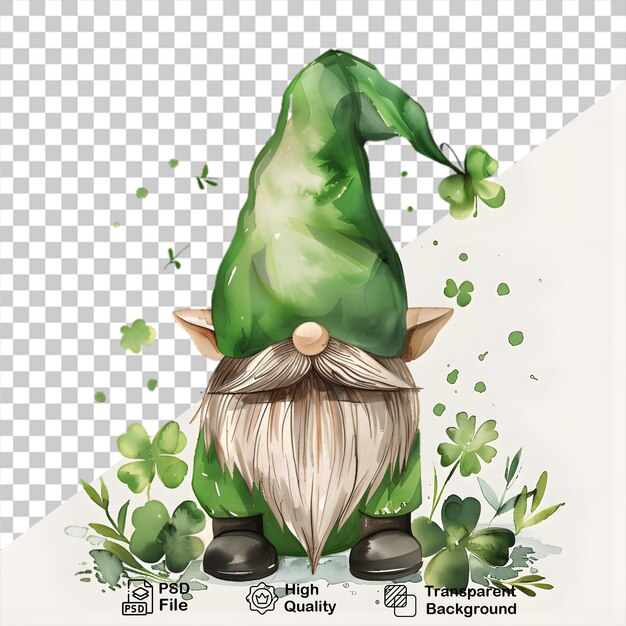 PSD watercolor patrick day character on transparent background include image