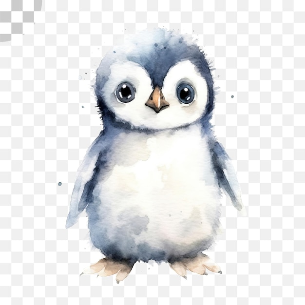 PSD watercolor penguin