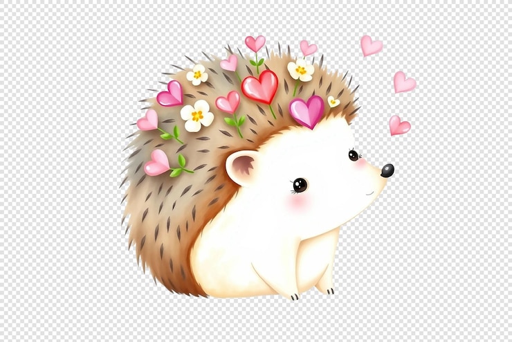PSD 水彩画 ペオニー と チューリップ