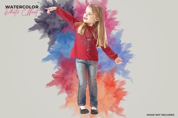 Watercolor Photo Effect Template