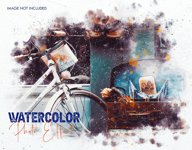 PSD watercolor photo effect