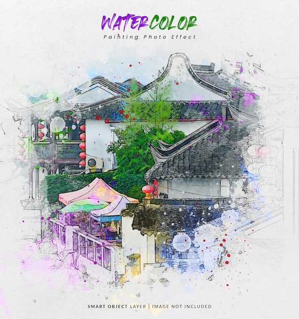 Watercolor photo effect