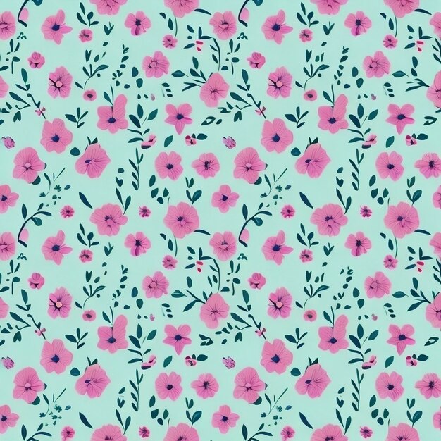 Watercolor small flower pattern