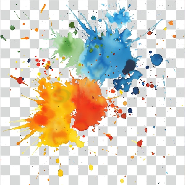 PSD watercolor splash on transparent background