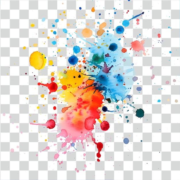 PSD watercolor splash on transparent background