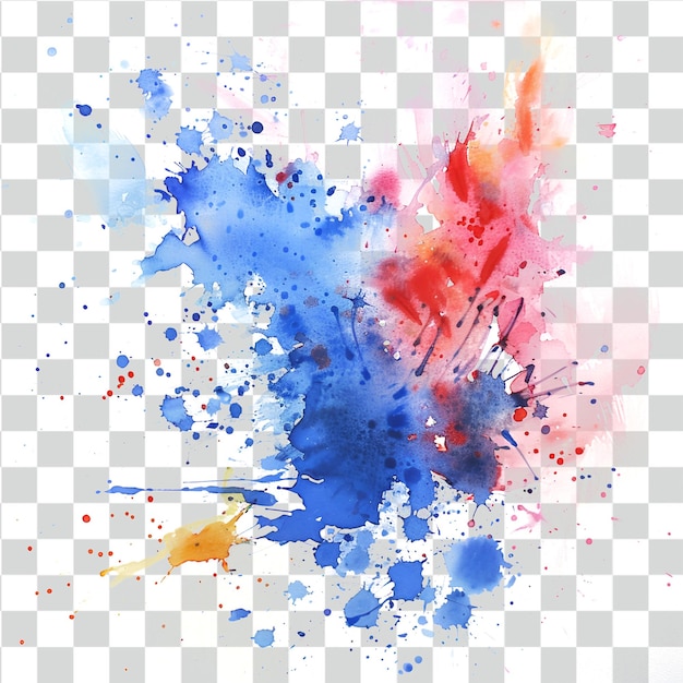 PSD watercolor splash on transparent background