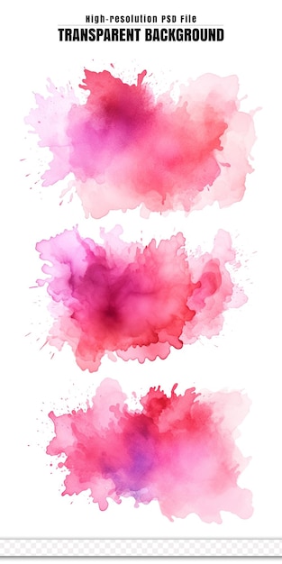 PSD watercolor splash transparent background