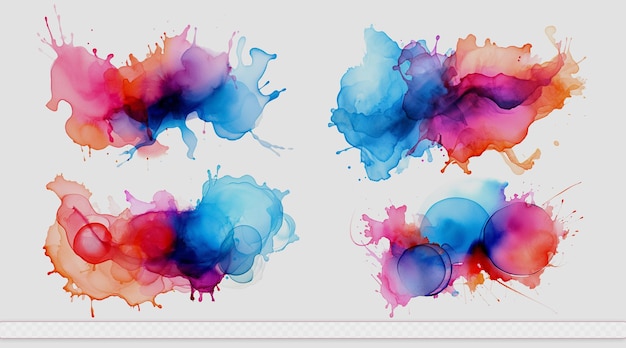 PSD watercolor splash transparent background