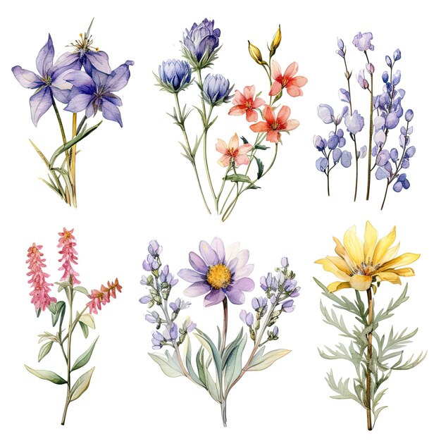 수색 여름 꽃 현대적 인 일러스트레이션 과 그래픽 을 위한 밝은 꽃 요소