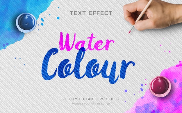 PSD watercolor text effect