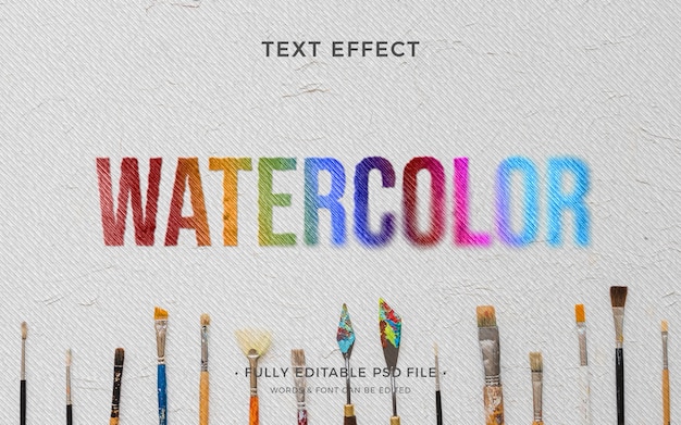 PSD watercolor text effect