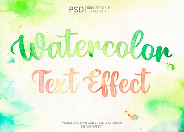 Watercolor text effect