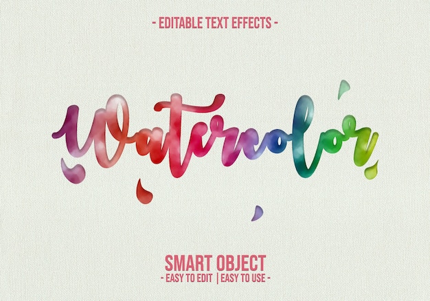 Watercolor Text Style Effect