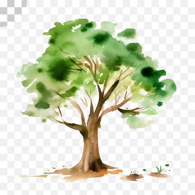 PSD watercolor tree