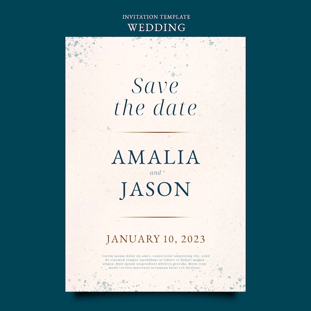 PSD watercolor wedding celebration invitation