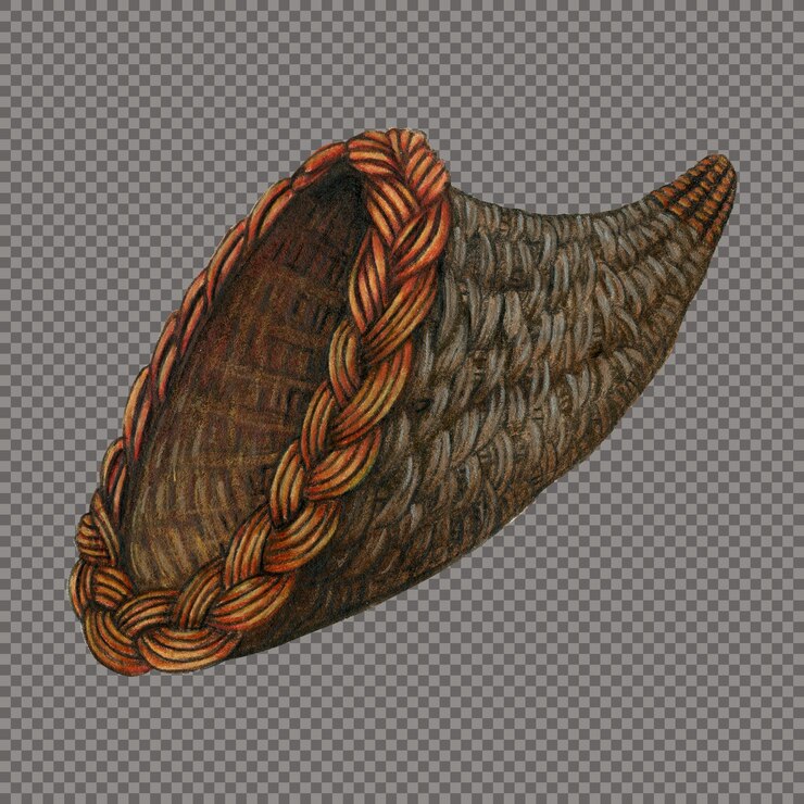 PSD watercolor woven cornucopia