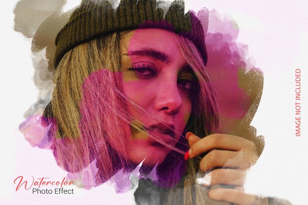 Watercolour brush photo effect