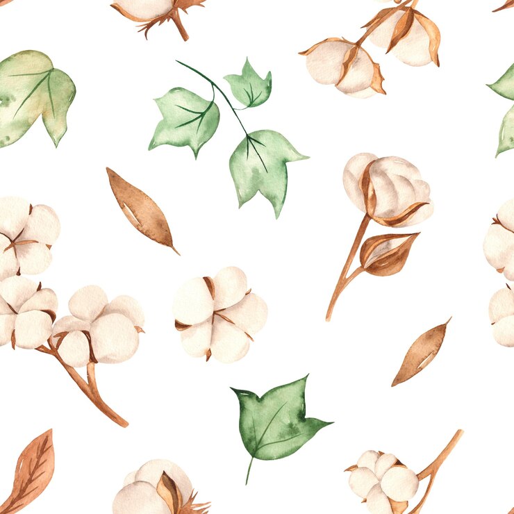 PSD watercolour cotton clipart frames wreath