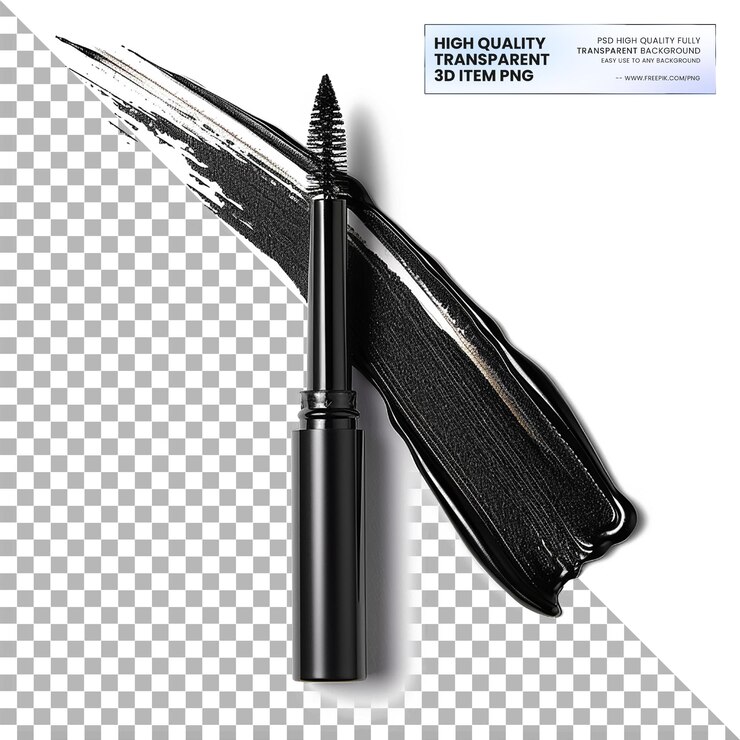 PSD waterdichte eyeliner met een nauwkeurige punt voor nauwkeurige toepassing op een doorzichtige achtergrond