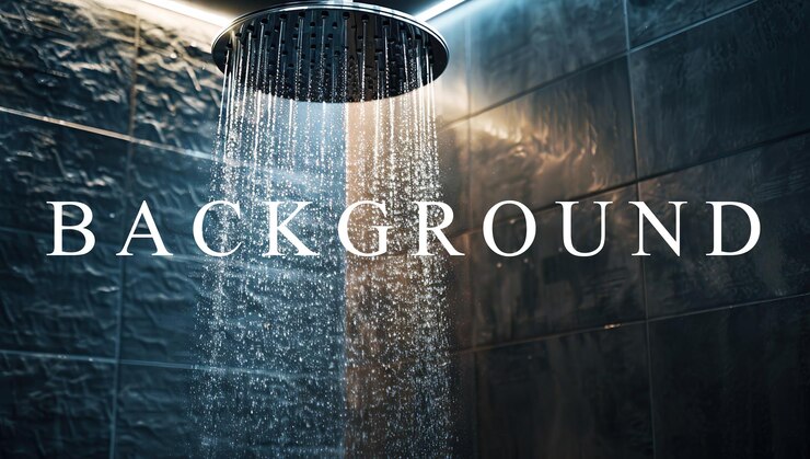 PSD waterdruppels die uit de douche vallen