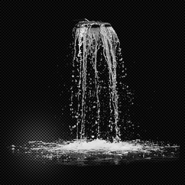 PSD waterfall effect transparent background