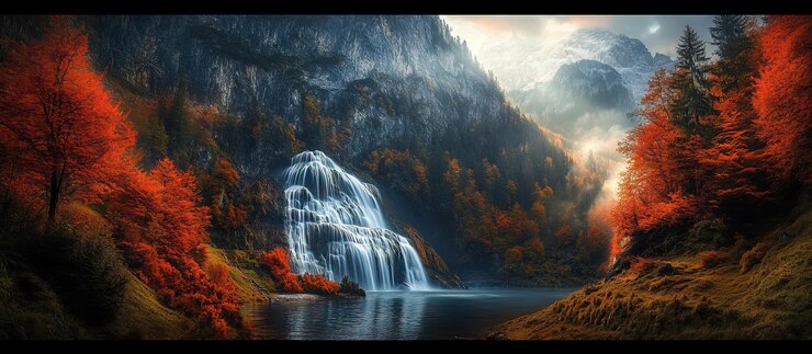 PSD waterfall in the forest