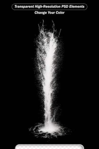 Waterfall isolated on the black background