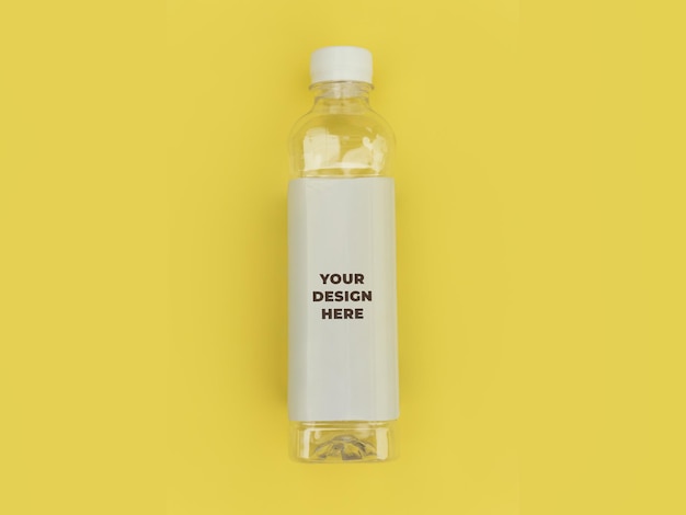Waterfles mockup met etiket
