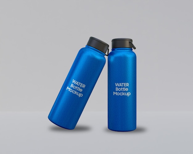 PSD waterfles mockup roestvrij nog steeds