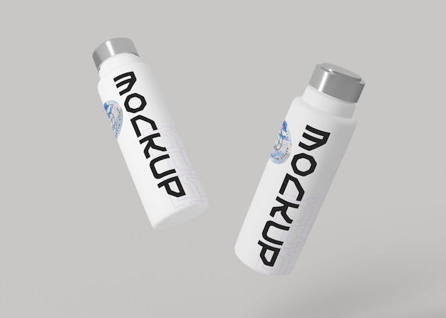 Waterflessen Gym Mockup