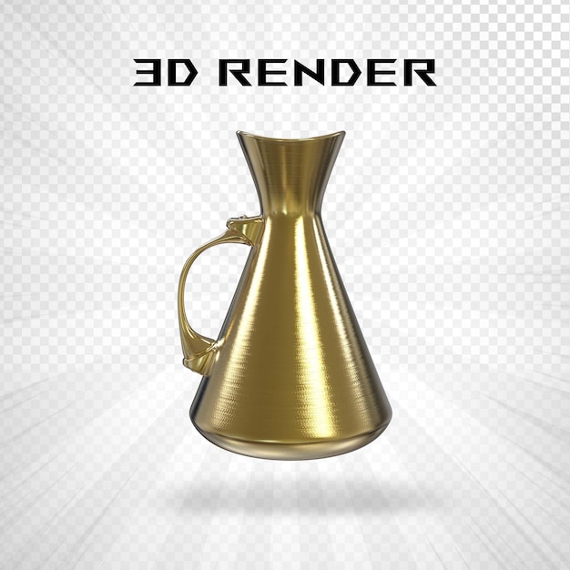 Waterglas geïsoleerd met uitknippad inbegrepen 3d-rendering