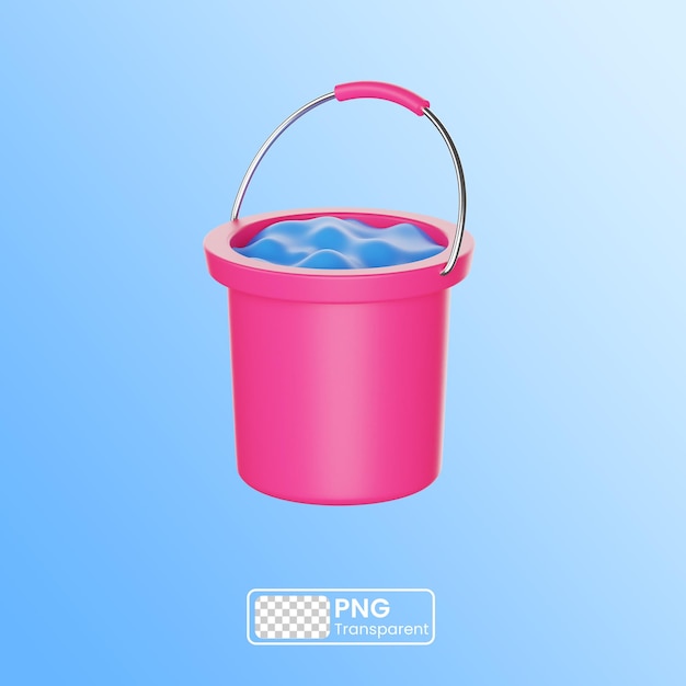 PSD watering bucket 3d illustration