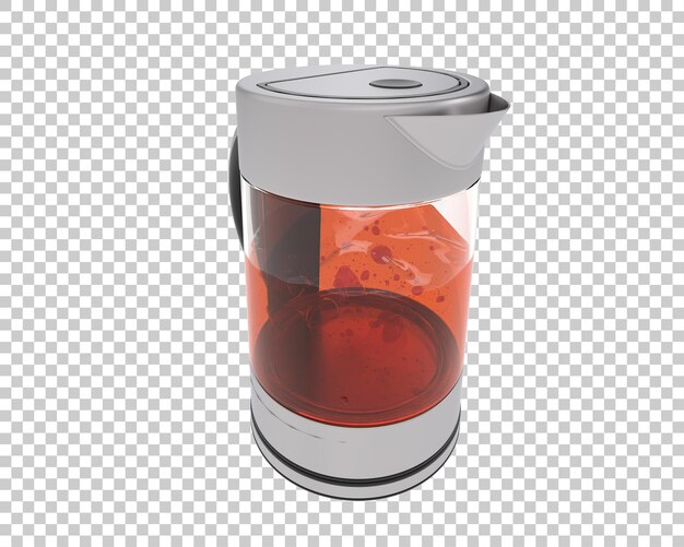 PSD waterkoker geïsoleerd op transparante achtergrond 3d-rendering illustratie