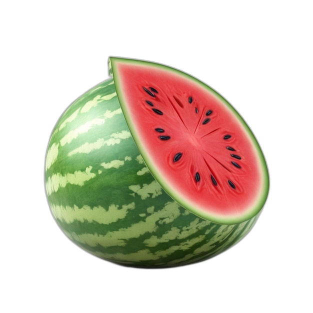 Watermelon psd op een witte achtergrond