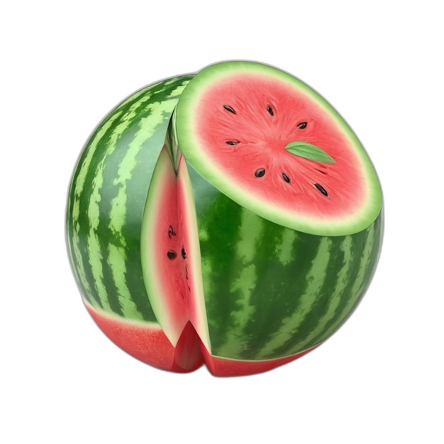 Watermelon PSD on a white background