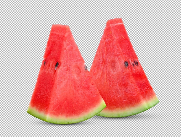 PSD watermelon slices isolated