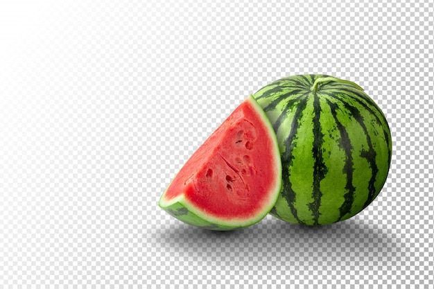 PSD watermelon slices and watermelon