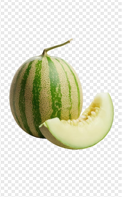 PSD a watermelon with a bite taken out of it